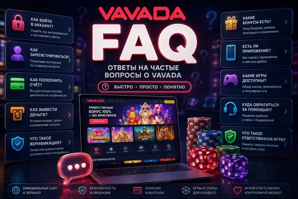 FAQ Vavada — частые вопросы и ответы
