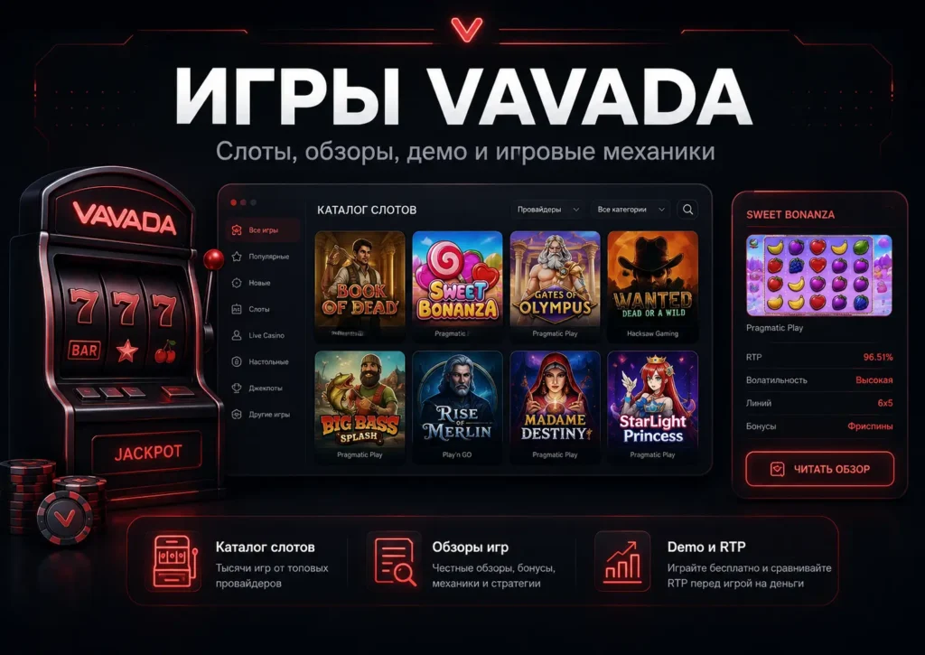 Игры Vavada — каталог слотов, обзоры, демо и игровые механики