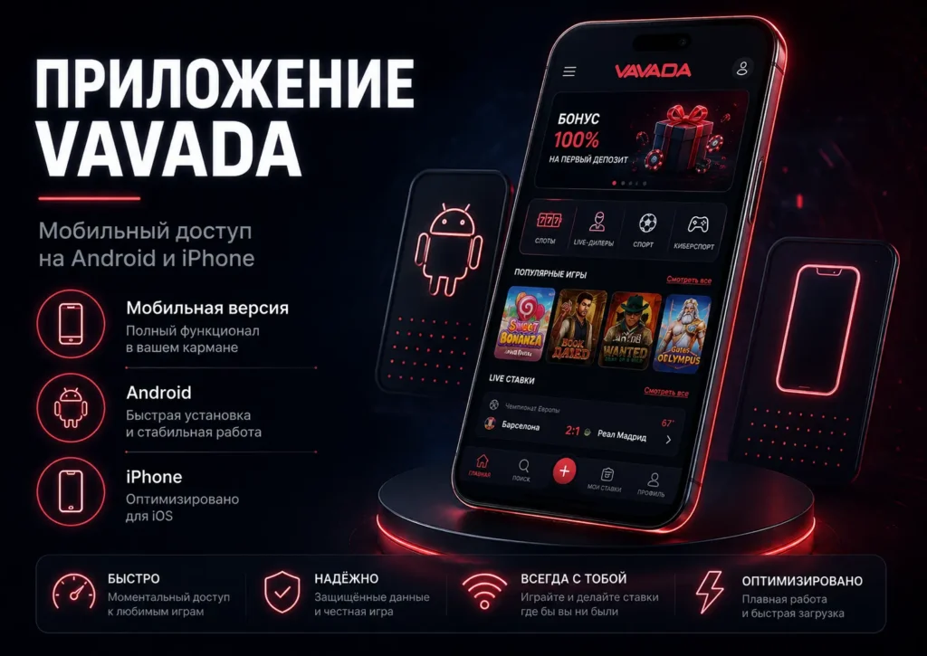 Приложение Vavada — мобильный доступ на Android и iPhone
