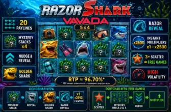 Razor Shark Vavada — Mystery Stacks, Razor Reveal и RTP